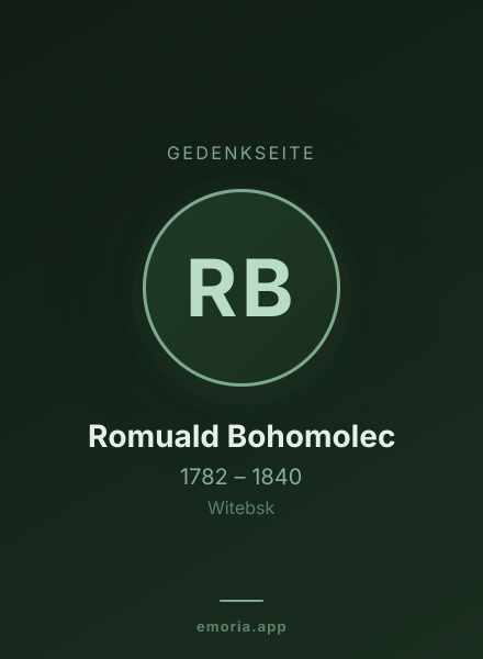 Gedenkportrait von Romuald Bohomolec