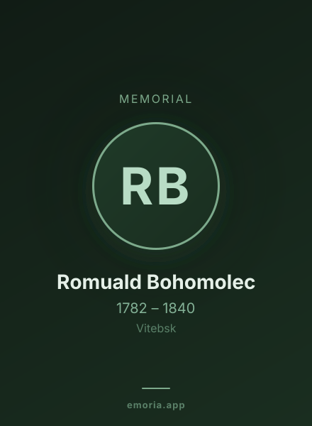 Memorial portrait of Romuald Bohomolec