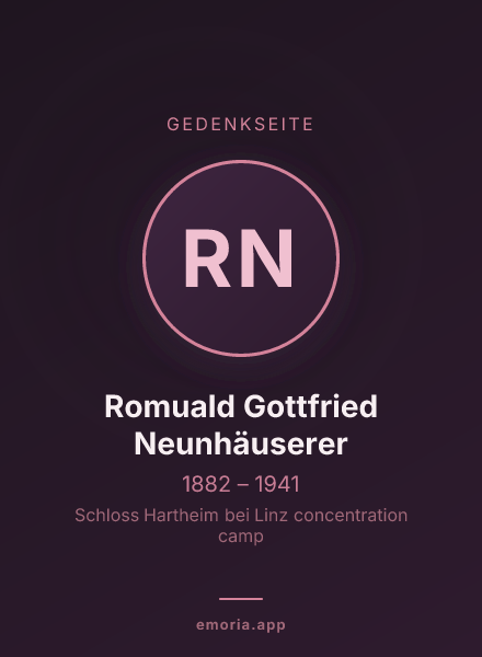 Gedenkportrait von Romuald Gottfried Neunhäuserer