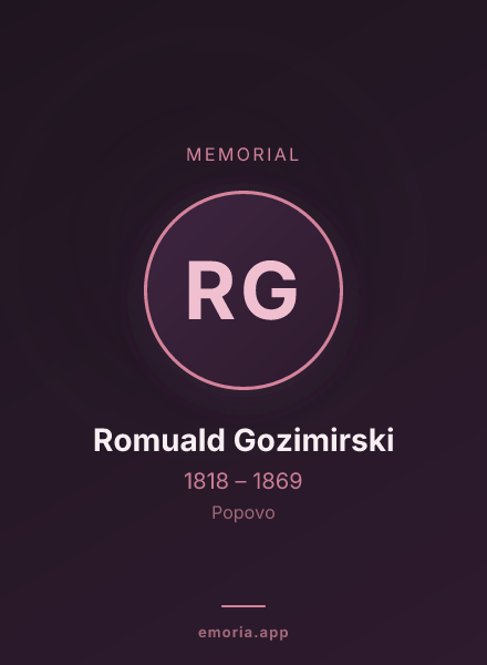 Memorial portrait of Romuald Gozimirski