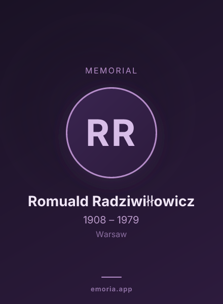 Memorial portrait of Romuald Radziwiłłowicz