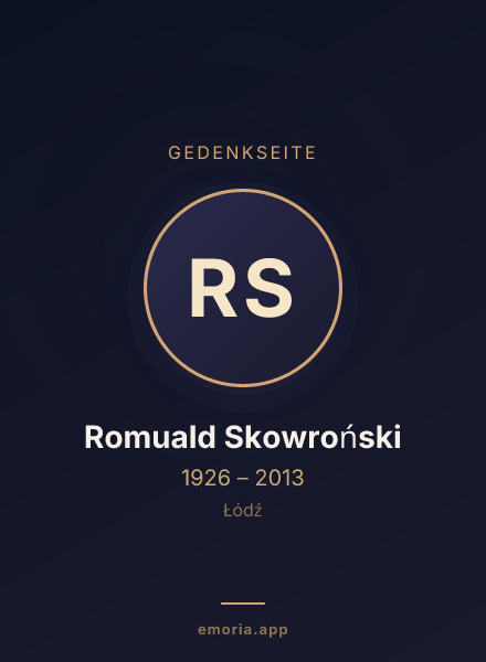 Gedenkportrait von Romuald Skowroński