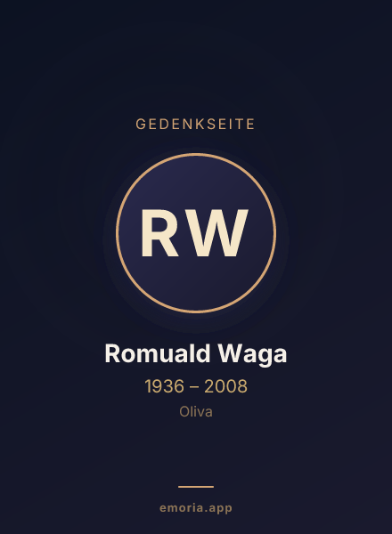Gedenkportrait von Romuald Waga