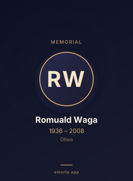 Memorial portrait of Romuald Waga