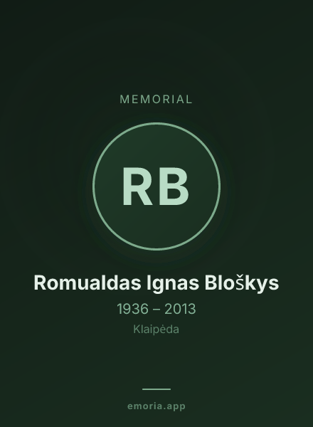 Memorial portrait of Romualdas Ignas Bloškys
