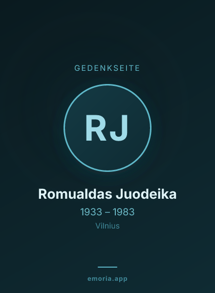 Gedenkportrait von Romualdas Juodeika