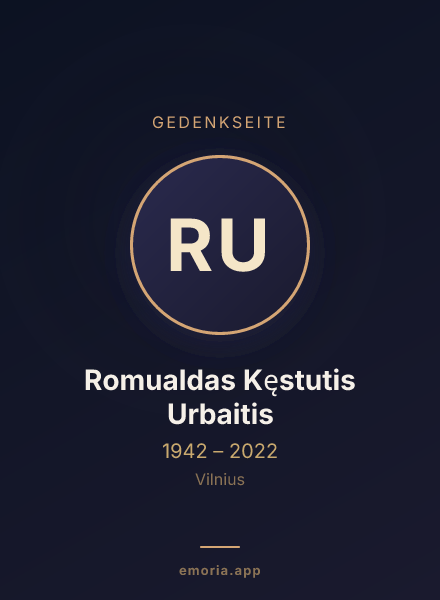 Gedenkportrait von Romualdas Kęstutis Urbaitis