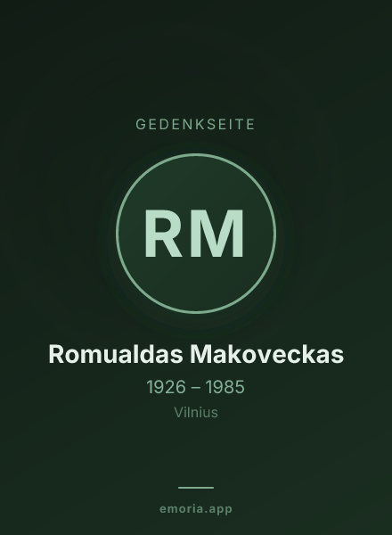 Gedenkportrait von Romualdas Makoveckas