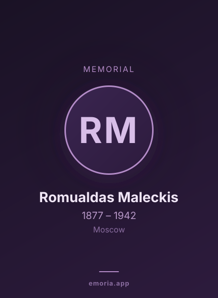 Memorial portrait of Romualdas Maleckis