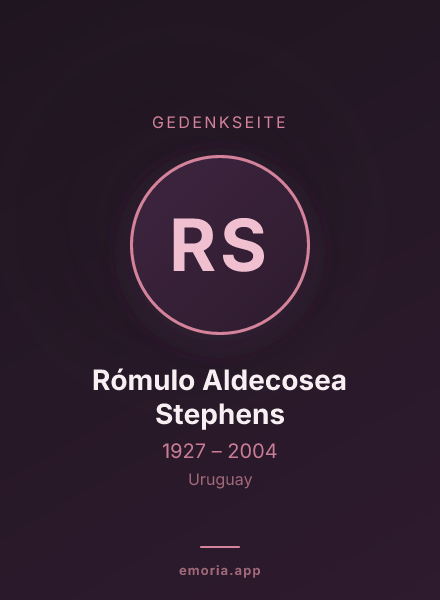 Gedenkportrait von Rómulo Aldecosea Stephens