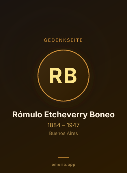 Gedenkportrait von Rómulo Etcheverry Boneo