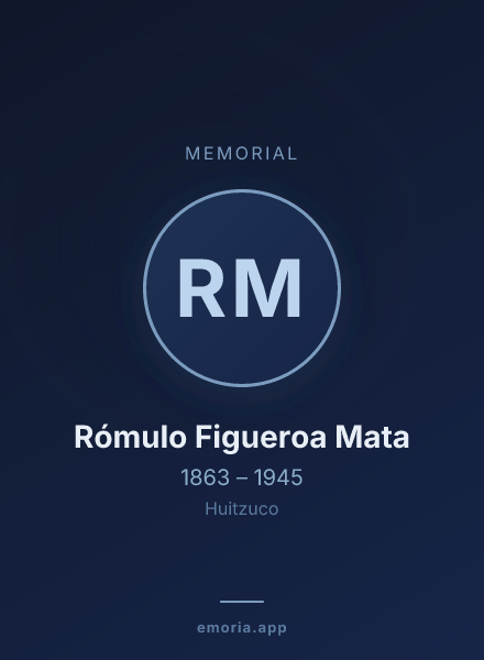 Memorial portrait of Rómulo Figueroa Mata