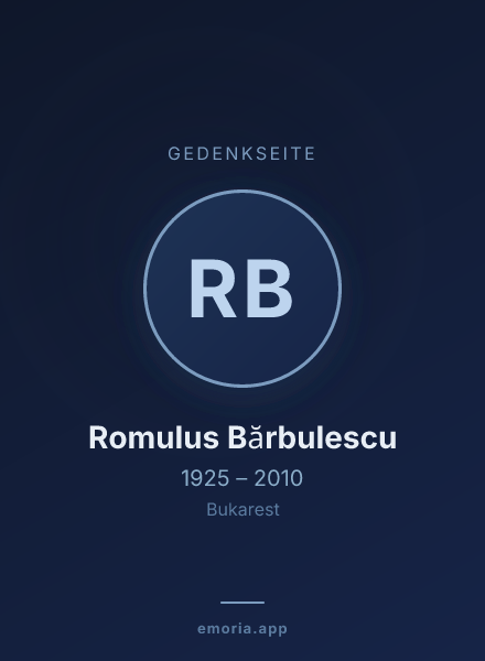 Gedenkportrait von Romulus Bărbulescu