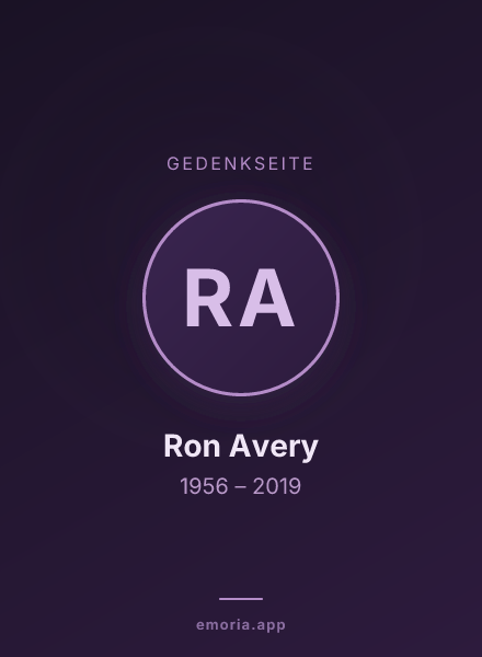 Gedenkportrait von Ron Avery