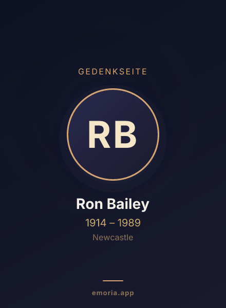 Gedenkportrait von Ron Bailey