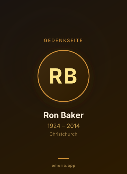 Gedenkportrait von Ron Baker