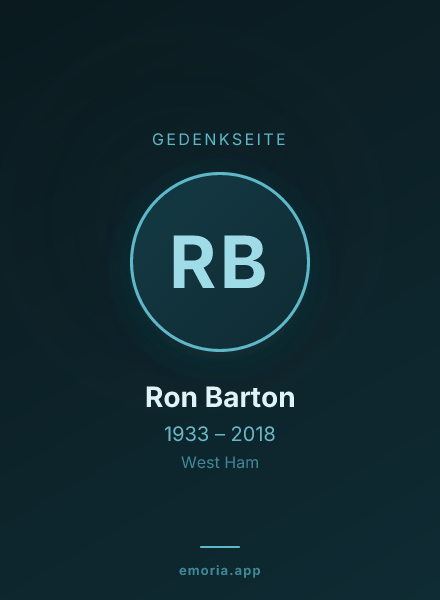 Gedenkportrait von Ron Barton