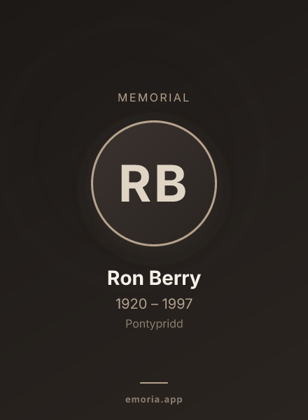 Memorial portrait of Ron Berry