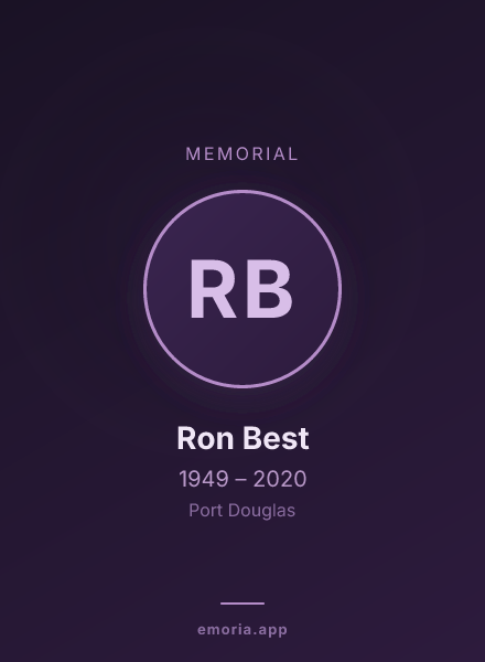 Memorial portrait of Ron Best