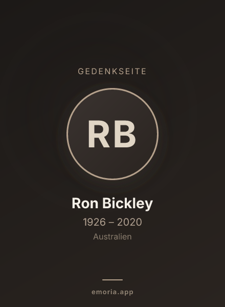 Gedenkportrait von Ron Bickley