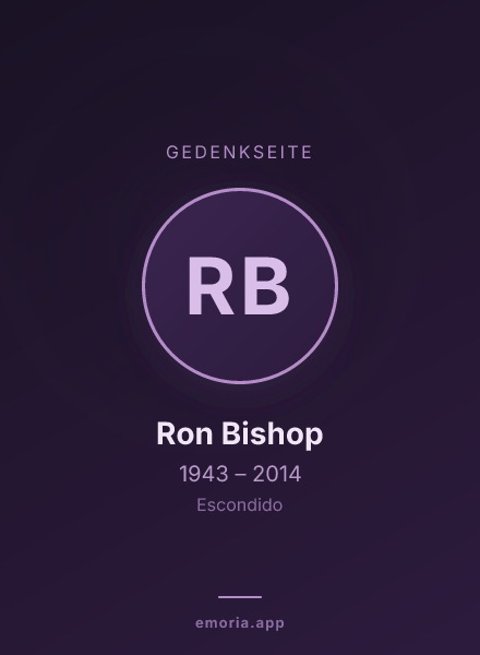 Gedenkportrait von Ron Bishop