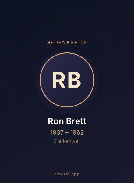 Gedenkportrait von Ron Brett