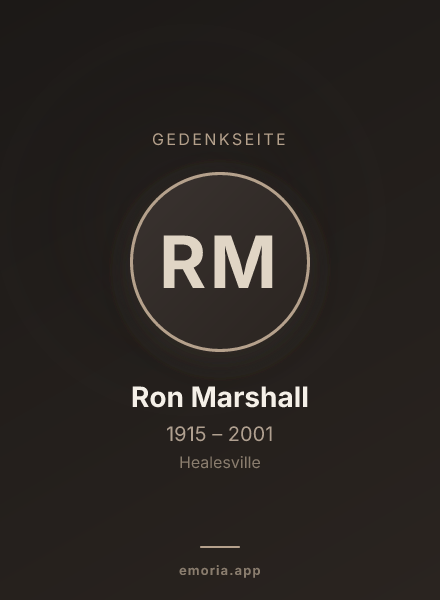 Gedenkportrait von Ron Marshall