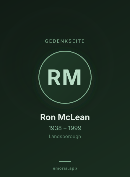 Gedenkportrait von Ron McLean