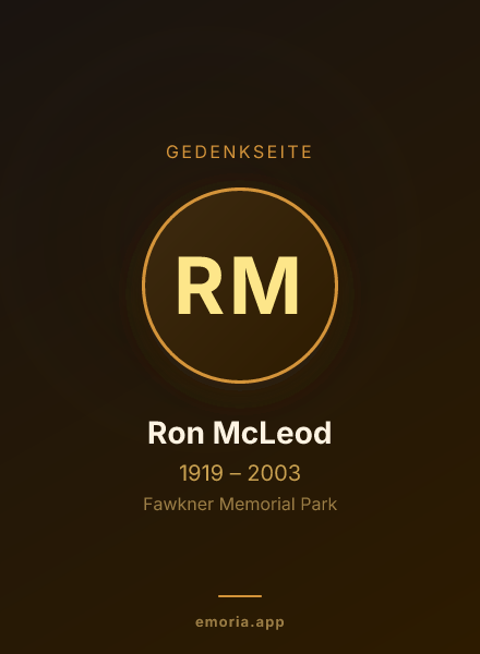 Gedenkportrait von Ron McLeod