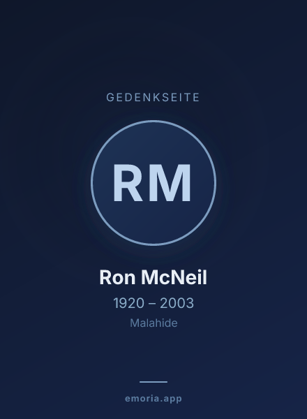 Gedenkportrait von Ron McNeil