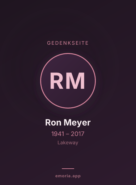 Gedenkportrait von Ron Meyer