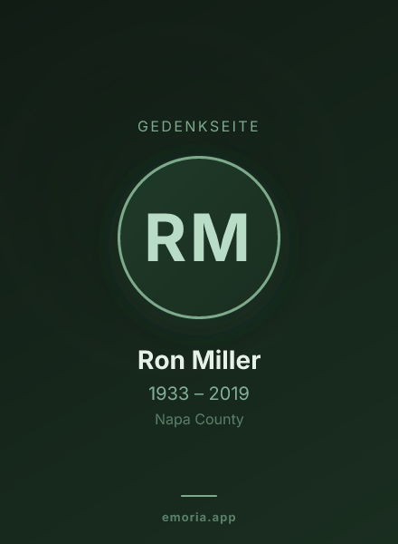 Gedenkportrait von Ron Miller