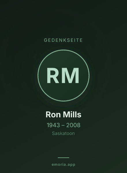Gedenkportrait von Ron Mills