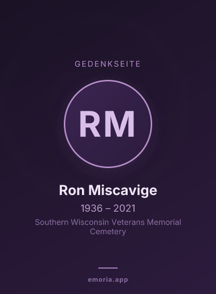 Gedenkportrait von Ron Miscavige