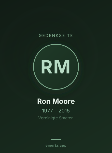 Gedenkportrait von Ron Moore