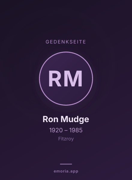Gedenkportrait von Ron Mudge