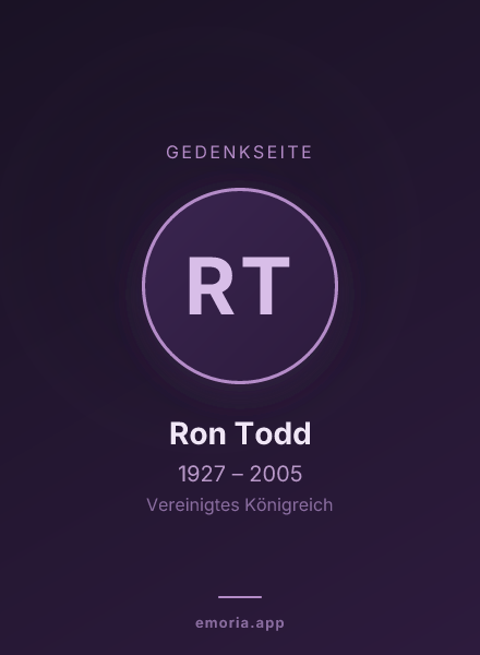 Gedenkportrait von Ron Todd