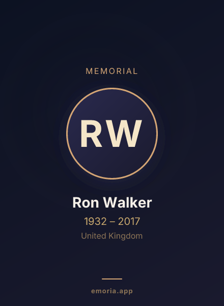 Memorial portrait of Ron Walker