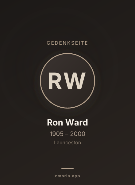 Gedenkportrait von Ron Ward