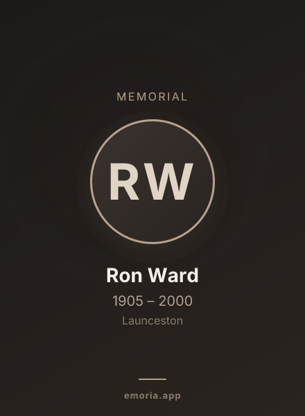 Memorial portrait of Ron Ward