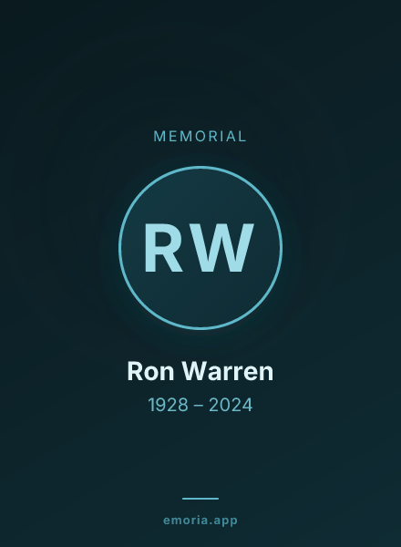 Memorial portrait of Ron Warren