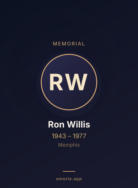 Memorial portrait of Ron Willis