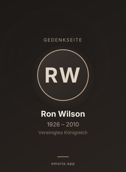 Gedenkportrait von Ron Wilson