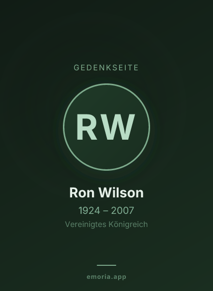 Gedenkportrait von Ron Wilson