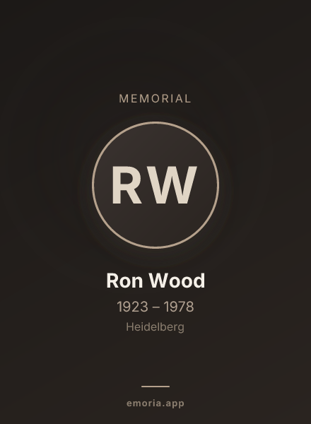 Memorial portrait of Ron Wood