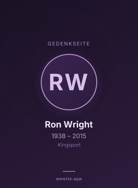Gedenkportrait von Ron Wright