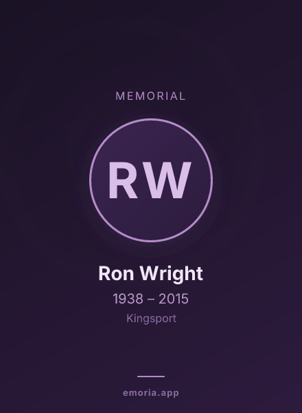 Memorial portrait of Ron Wright