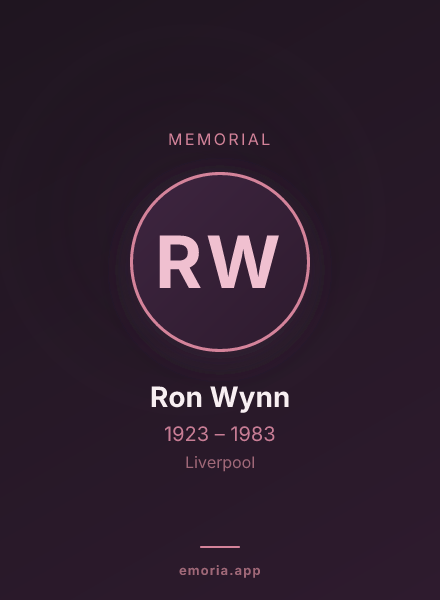 Memorial portrait of Ron Wynn