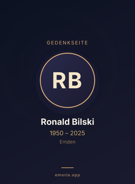 Gedenkportrait von Ronald Bilski