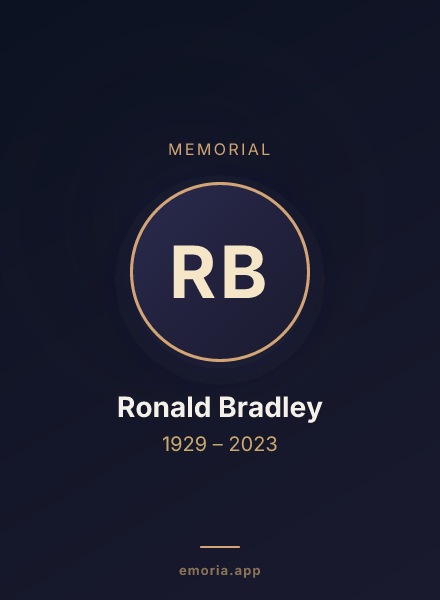Memorial portrait of Ronald Bradley